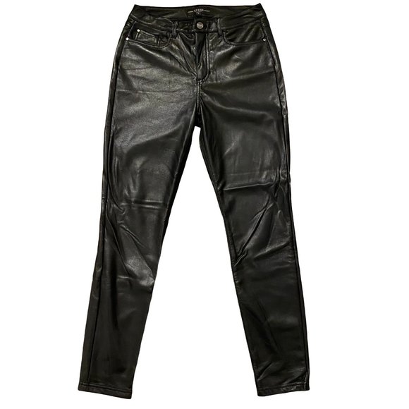 Guess Pants - Guess Black Faux Leather Skinny Pants